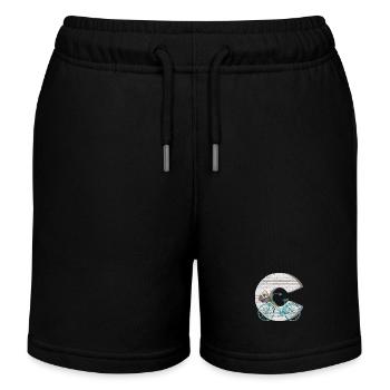 fahrrad e 100 c - Kinder Organic Joggingshorts Mini Bolter von Stanley/Stella - Schwarz - Vorne