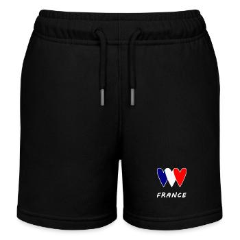 FOOTBALL. SPORT. FRANCE. CHAMPION. BLEU BLANC ROUG - Short de jogging enfant bio Stanley/Stella - noir - Devant