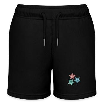 STAR. STARS. STAR. STARS. FEAST. ANNIVERSARY - Kids Organic Sweat Shorts by Stanley/Stella - black - Front