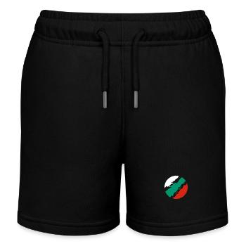 Bulgaria Flag - Kids Organic Sweat Shorts by Stanley/Stella - black - Front