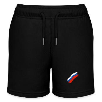 Russland Fahne Farben - Kinder Organic Joggingshorts Mini Bolter von Stanley/Stella - Schwarz - Vorne