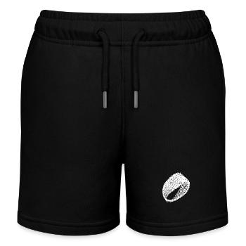 Geometric vintage Möbius loop flat surface - Kids Organic Sweat Shorts by Stanley/Stella - black - Front