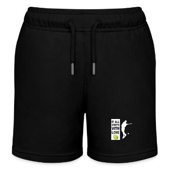 Tout commence par l’amour - Tennis - Blanc - Short de jogging enfant bio Stanley/Stella - noir - Devant