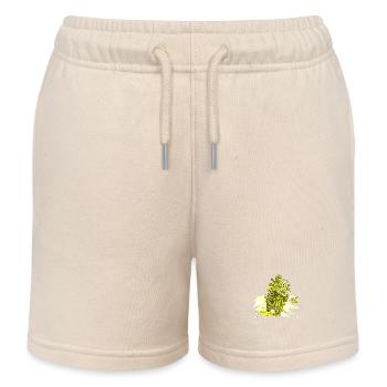 Adventure Bike Kurve gelb - Kinder Organic Joggingshorts Mini Bolter von Stanley/Stella - Natur - Vorne