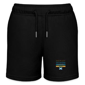 nc 500 scotland completed - Kids Organic Sweat Shorts by Stanley/Stella - black - Front
