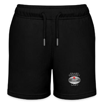 Esel - Kinder Organic Joggingshorts Mini Bolter von Stanley/Stella - Schwarz - Vorne
