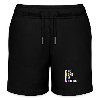 No one is illegal - Kinder Organic Joggingshorts Mini Bolter von Stanley/Stella - Schwarz - Vorne