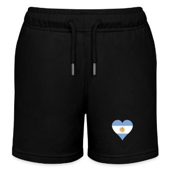 Argentina Heart - Kids Organic Sweat Shorts by Stanley/Stella - black - Front