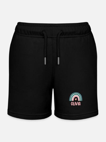 Olivia Nom Rainbow Baby - Short de jogging enfant bio Stanley/Stella - noir