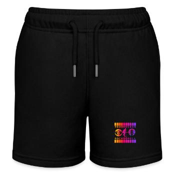 DU ROCKER, SÄNGER - Kinder Organic Joggingshorts Mini Bolter von Stanley/Stella - Schwarz - Vorne
