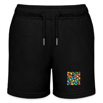 Sphères de mosaïque arc-en-ciel - Short de jogging enfant bio Stanley/Stella - noir - Devant