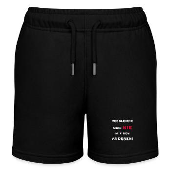 Vergleiche mich nie mit den anderen - Kinder Organic Joggingshorts Mini Bolter von Stanley/Stella - Schwarz - Vorne