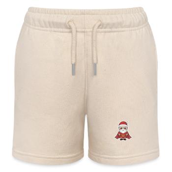Weihnachtsmann Superheld - Kinder Organic Joggingshorts Mini Bolter von Stanley/Stella - Natur - Vorne