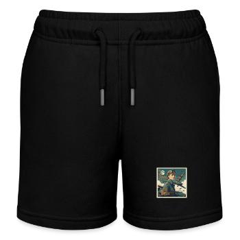 Too Much Perspective........Amelia - Kids Organic Sweat Shorts by Stanley/Stella - black - Front
