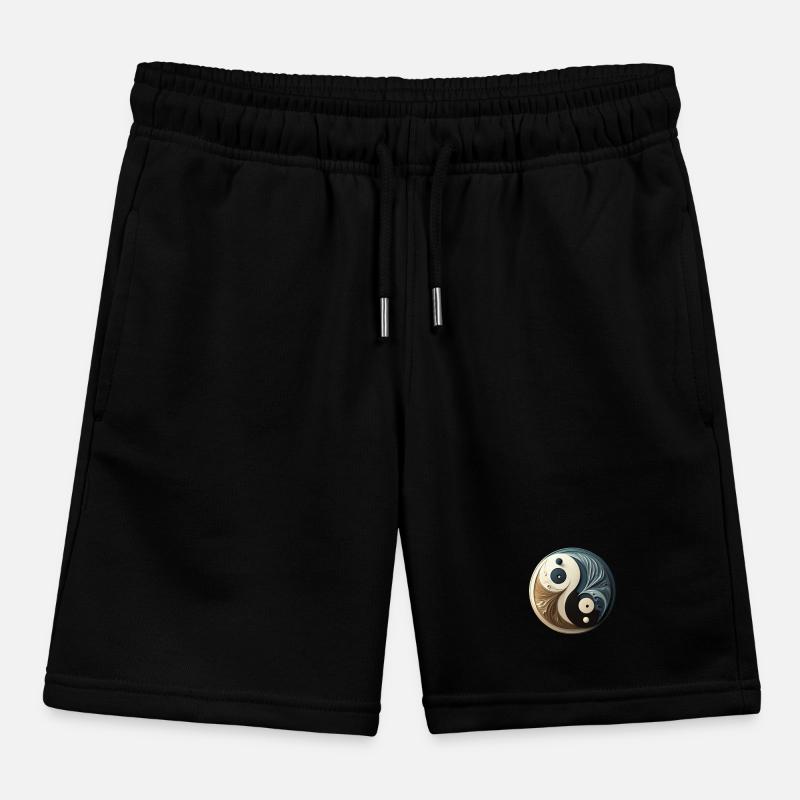 yin yang abstrait - symbole chinois - équilibre Short de jogging enfant bio Stanley/Stella