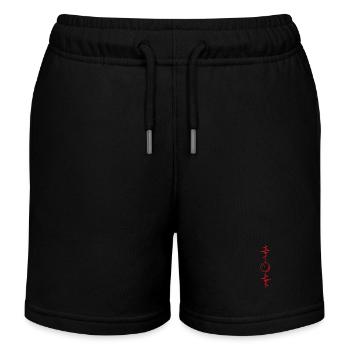 Bowling Herzschlag Bowling Geschenkidee - Kinder Organic Joggingshorts Mini Bolter von Stanley/Stella - Schwarz - Vorne