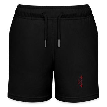 Squash Heartbeat Squash Gift Idea - Kids Organic Sweat Shorts by Stanley/Stella - black - Front
