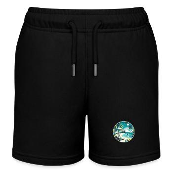 Reethi Beach Malediven Rundum-Sonnenuntergang - Kinder Organic Joggingshorts Mini Bolter von Stanley/Stella - Schwarz - Vorne