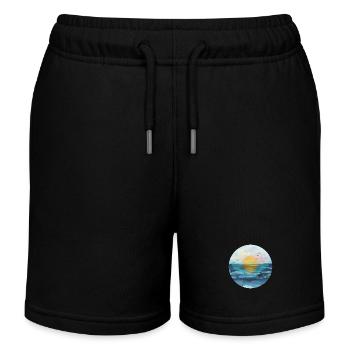 Coucher de soleil - Short de jogging enfant bio Stanley/Stella - noir - Devant