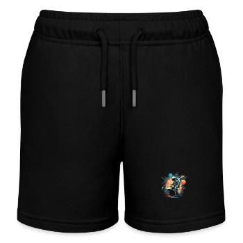 Space Drummer - Kids Organic Sweat Shorts by Stanley/Stella - black - Front