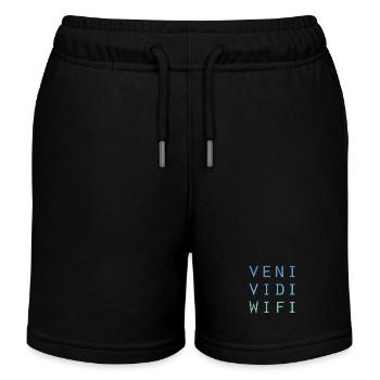 Veni Vidi Wifi (plaine) - Short de jogging enfant bio Stanley/Stella - noir - Devant