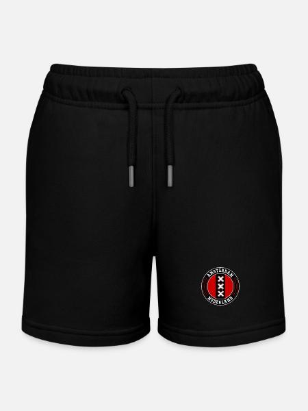 Amsterdam - Short de jogging enfant bio Stanley/Stella - noir