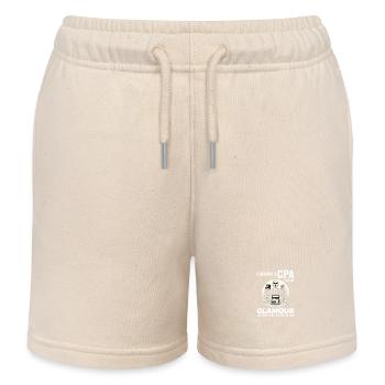 CPA Chronicles: Glamour and Excitement Unveiled - Kids Organic Sweat Shorts by Stanley/Stella - soft Ecru - Front