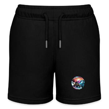 Quad & Offroad - Kinder Organic Joggingshorts Mini Bolter von Stanley/Stella - Schwarz - Vorne