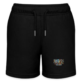Toile urbaine - Art cubiste - Short de jogging enfant bio Stanley/Stella - noir - Devant