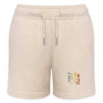 Champignons rétro vintage - Short de jogging enfant bio Stanley/Stella - écru doux - Devant