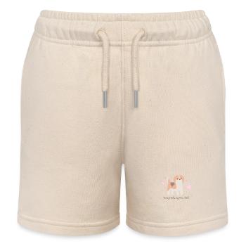 Big Heart Treue Fußabdrücke - Kinder Organic Joggingshorts Mini Bolter von Stanley/Stella - Natur - Vorne