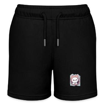 Skurriles Wunderland Begleiter Niedliches Tier Haustier - Kinder Organic Joggingshorts Mini Bolter von Stanley/Stella - Schwarz - Vorne