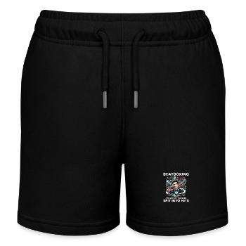 Spit to Hit: Unleash the Humor in Beatboxing - Kids Organic Sweat Shorts by Stanley/Stella - black - Front