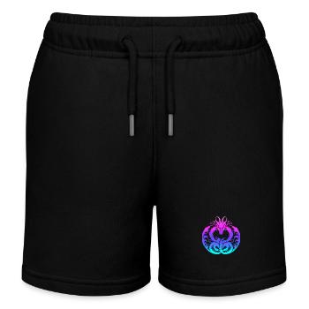 Fantasy Dragon Anime Dragon Head Mythical reptile - Kids Organic Sweat Shorts by Stanley/Stella - black - Front