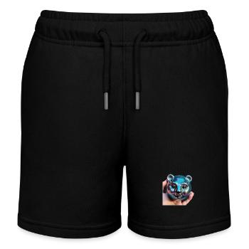 Bärenstarke Kugel - Kinder Organic Joggingshorts Mini Bolter von Stanley/Stella - Schwarz - Vorne