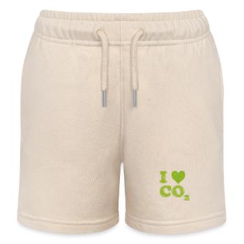 I love Co2 - Kids Organic Sweat Shorts by Stanley/Stella - soft Ecru - Front
