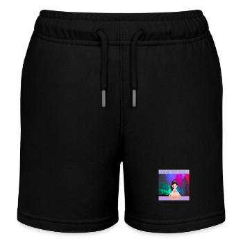 Princess brune avec château - Short de jogging enfant bio Stanley/Stella - noir - Devant