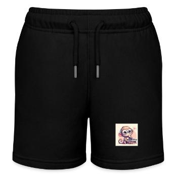 Affe nachdenklich - Kinder Organic Joggingshorts Mini Bolter von Stanley/Stella - Schwarz - Vorne