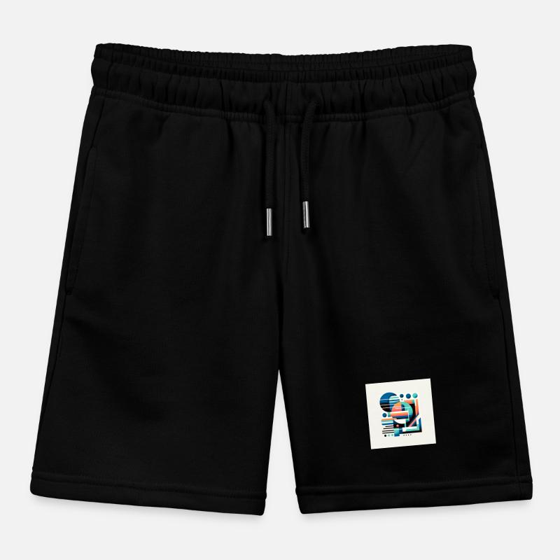 Futuristic geometry Kids Organic Sweat Shorts by Stanley/Stella