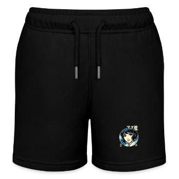 Sakura Sérénité femme japonaise élégante - Short de jogging enfant bio Stanley/Stella - noir - Devant