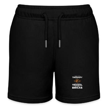 Maurer-Therapie-Kellen und Ziegel Ziegel Maurer - Kinder Organic Joggingshorts Mini Bolter von Stanley/Stella - Schwarz - Vorne
