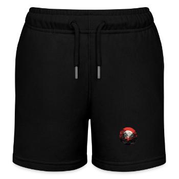 Rote Nacht im Wald - Kinder Organic Joggingshorts Mini Bolter von Stanley/Stella - Schwarz - Vorne