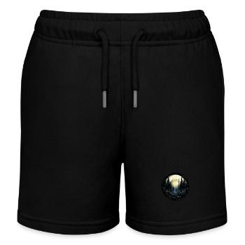 Forest night - Kids Organic Sweat Shorts by Stanley/Stella - black - Front