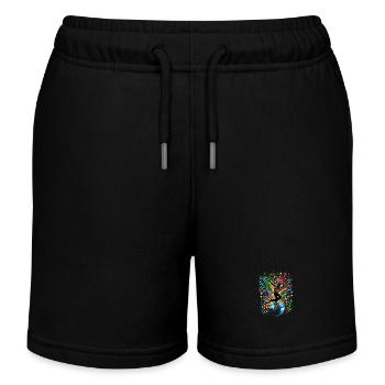 Tanzender Rhythmus – Musikalische Lebensfreude - Kinder Organic Joggingshorts Mini Bolter von Stanley/Stella - Schwarz - Vorne