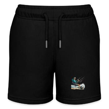 Kitesurfer 106 - Kinder Organic Joggingshorts Mini Bolter von Stanley/Stella - Schwarz - Vorne
