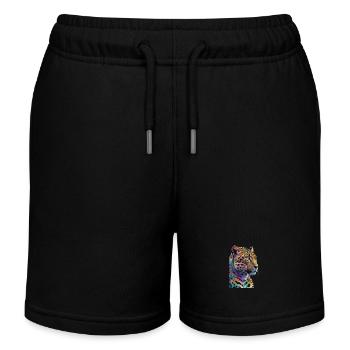 Leopard - Kids Organic Sweat Shorts by Stanley/Stella - black - Front
