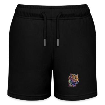 Leopard - Kids Organic Sweat Shorts by Stanley/Stella - black - Front