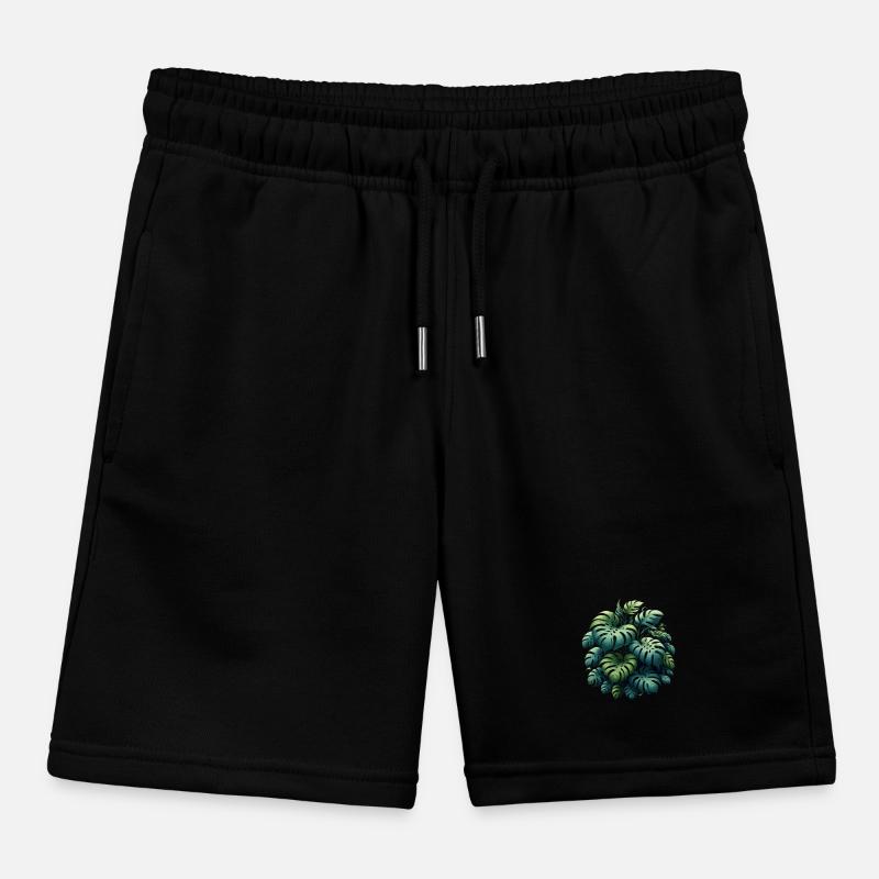 Monstera deliciosa gift Kids Organic Sweat Shorts by Stanley/Stella