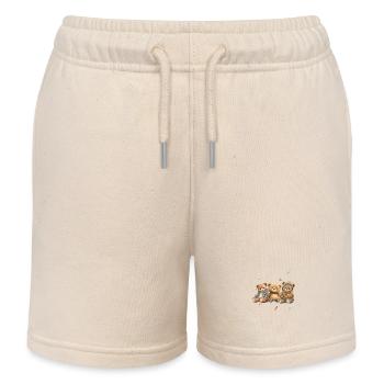 teddy bear - Kids Organic Sweat Shorts by Stanley/Stella - soft Ecru - Front