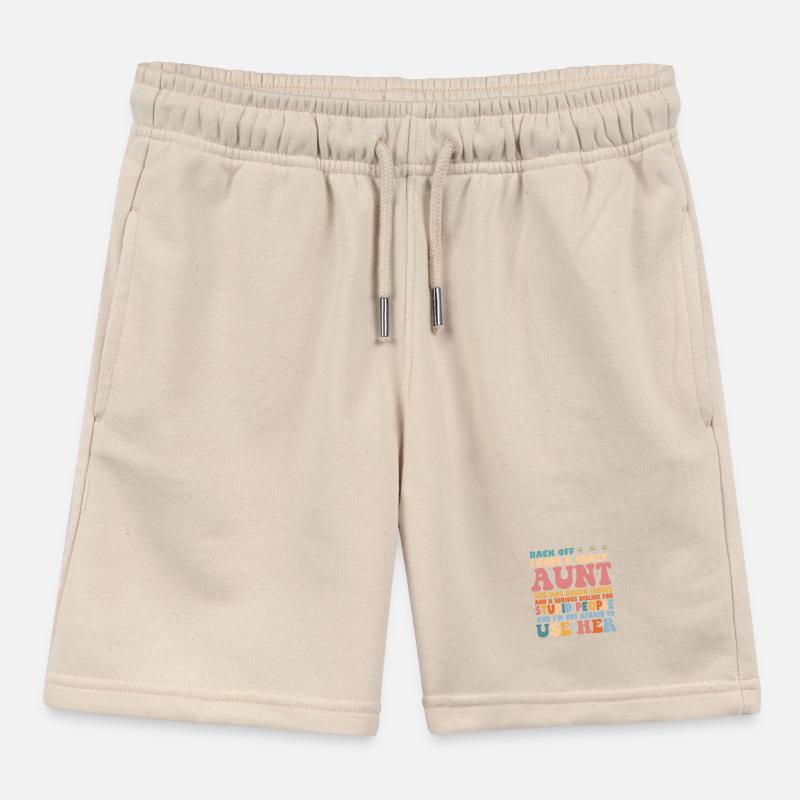 Back Off I Have A Crazy Aunt Kids Organic Sweat Shorts by Stanley/Stella